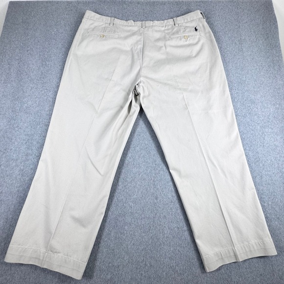 Polo Ralph Lauren Preston Pants Mens 42x32 (27") Khaki Tan Cotton Chino - Picture 8 of 9